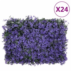   Valla de hojas artificiales 24 uds morado 40x60